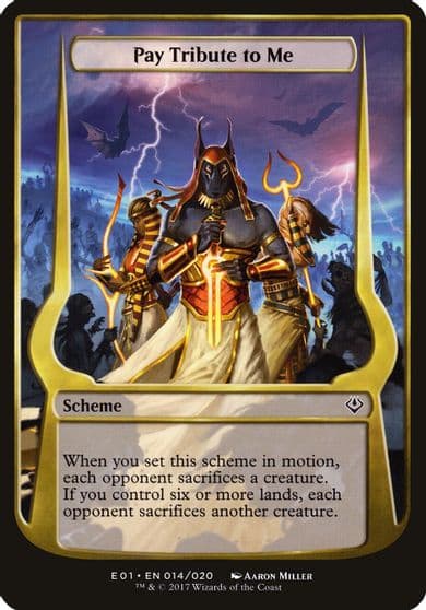 Pay Tribute to Me Archenemy Nicol Bolas Oversize Cards Magic card