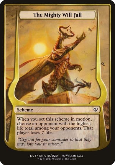 The Mighty Will Fall Archenemy Nicol Bolas Oversize Cards Magic card