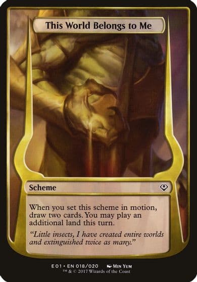 This World Belongs to Me Archenemy Nicol Bolas Oversize Cards Magic card