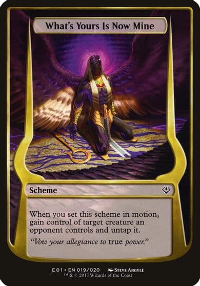 Whats Yours Is Now Mine Archenemy Nicol Bolas Oversize Cards Magic card