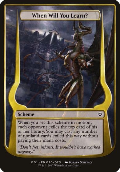 When Will You Learn Archenemy Nicol Bolas Oversize Cards Magic card
