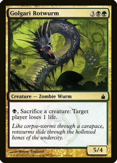 Golgari Rotwurm Ravnica: City of Guilds Magic card