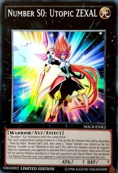 Number S0 Utopic ZEXAL Maximum Crisis Yu-Gi-Oh! card