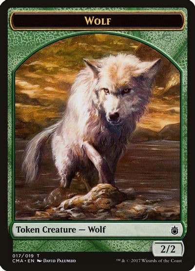 Wolf Token 017 Commander Anthology Magic card
