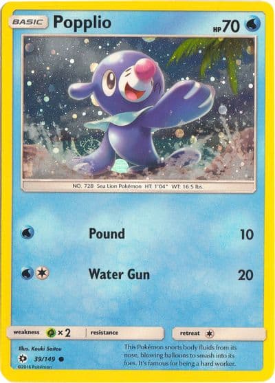 Popplio (Cosmos Holo) Miscellaneous Cards & Products Pokemon card
