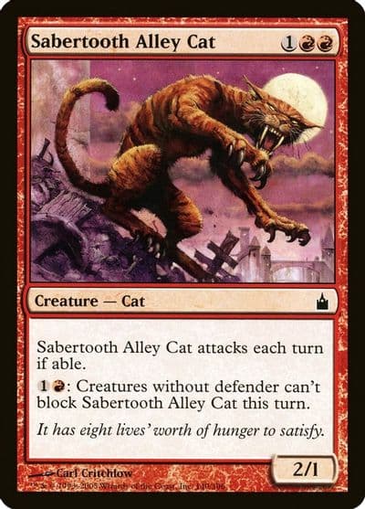 Sabertooth Alley Cat Ravnica: City of Guilds Magic card