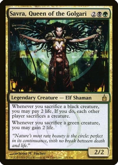 Savra Queen of the Golgari Ravnica: City of Guilds Magic card