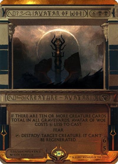 Avatar of Woe Masterpiece Series: Amonkhet Invocations Magic card