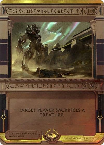 Diabolic Edict Masterpiece Series: Amonkhet Invocations Magic card