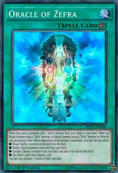Oracle of Zefra Pendulum Evolution Yu-Gi-Oh! card