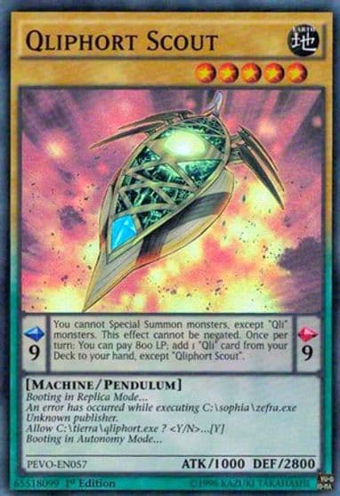 Qliphort Scout Pendulum Evolution Yu-Gi-Oh! card