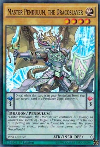 Master Pendulum the Dracoslayer Pendulum Evolution Yu-Gi-Oh! card