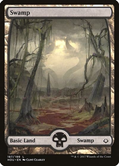 Swamp 187 Full Art Hour of Devastation Magic card