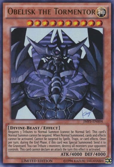 Obelisk the Tormentor JMPS EN004 Shonen Jump Magazine Promos Yu-Gi-Oh! card