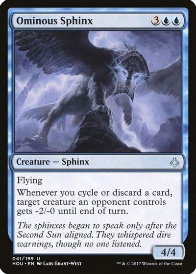 Ominous Sphinx Hour of Devastation Magic card