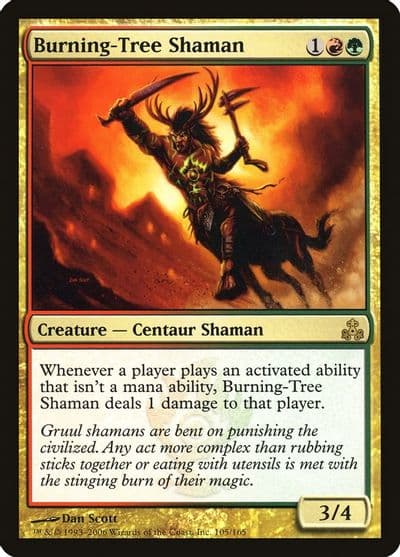 Burning Tree Shaman Guildpact Magic card