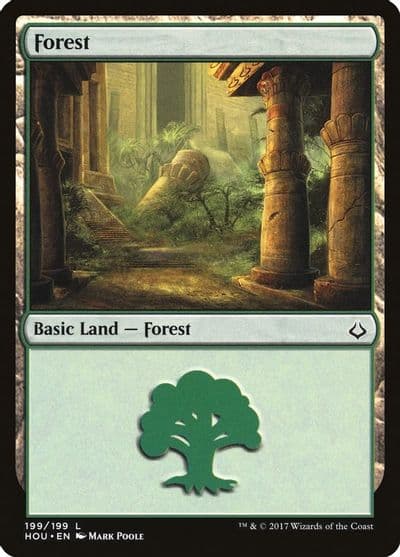 Forest 199 Hour of Devastation Magic card