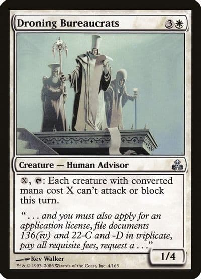 Droning Bureaucrats Guildpact Magic card