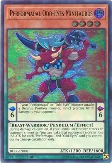 Performapal Odd Eyes Minitaurus Battles of Legend: Light's Revenge Yu-Gi-Oh! card