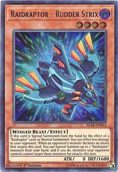 Raidraptor Rudder Strix Battles of Legend: Light's Revenge Yu-Gi-Oh! card