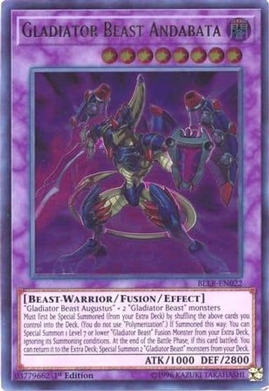 Gladiator Beast Andabata Battles of Legend: Light's Revenge Yu-Gi-Oh! card
