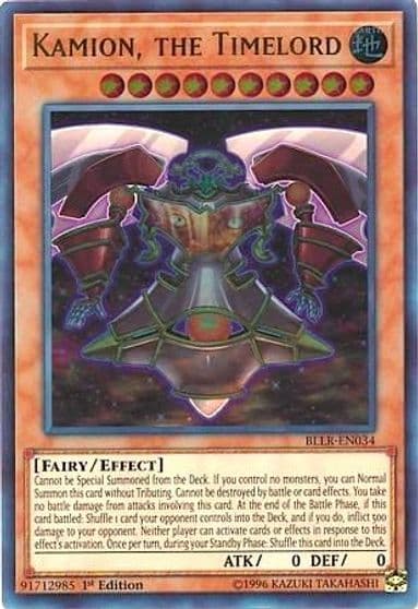 Kamion the Timelord Battles of Legend: Light's Revenge Yu-Gi-Oh! card