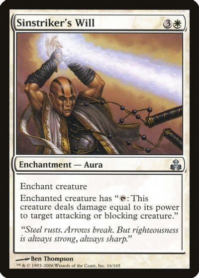 Sinstrikers Will Guildpact Magic card