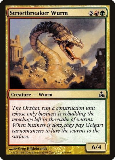Streetbreaker Wurm Guildpact Magic card