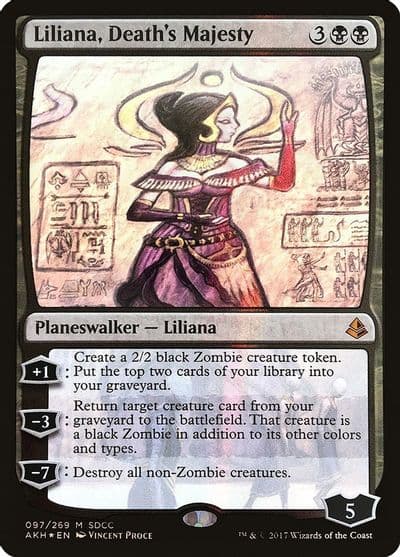 Liliana Deaths Majesty SDCC 2017 Exclusive Media Promos Magic card
