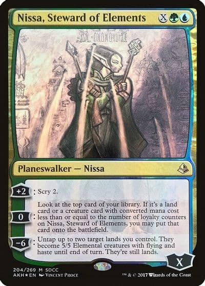 Nissa Steward of Elements SDCC 2017 Exclusive Media Promos Magic card