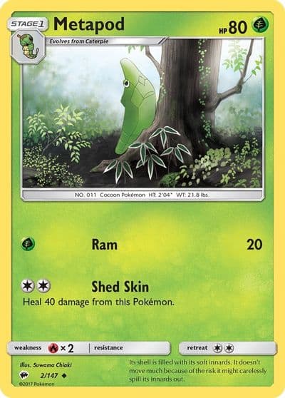 Metapod SM - Burning Shadows Pokemon card