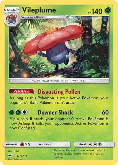 Vileplume SM - Burning Shadows Pokemon card
