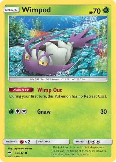 Wimpod SM - Burning Shadows Pokemon card