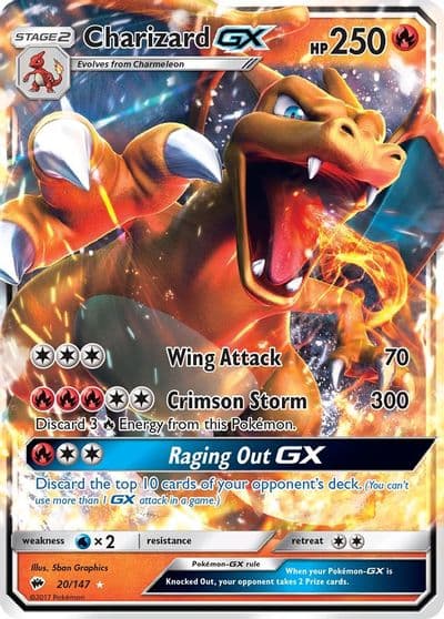 Charizard GX SM - Burning Shadows Pokemon card