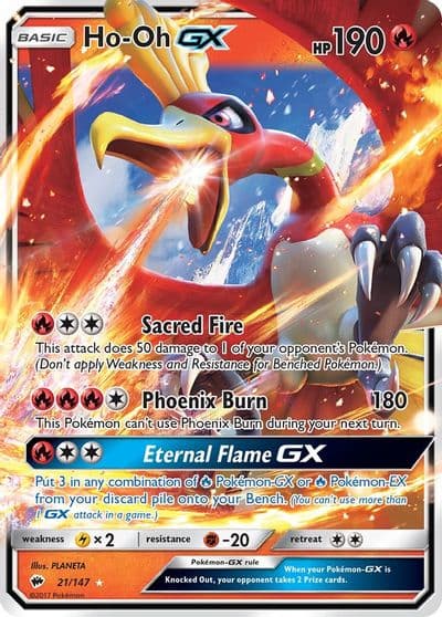 Ho-Oh GX SM - Burning Shadows Pokemon card
