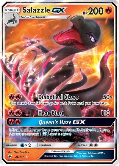 Salazzle GX SM - Burning Shadows Pokemon card