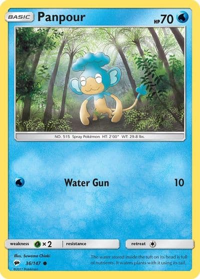 Panpour SM - Burning Shadows Pokemon card