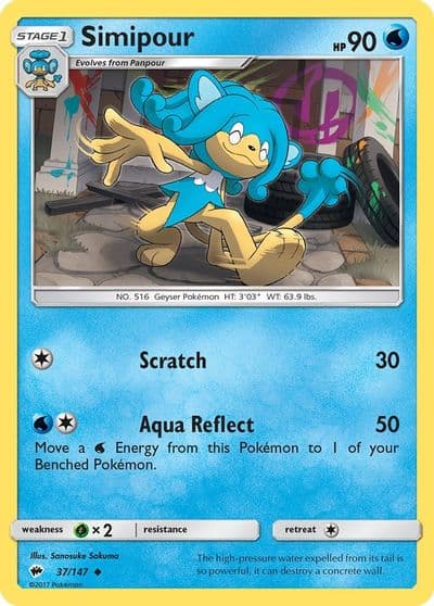 Simipour SM - Burning Shadows Pokemon card