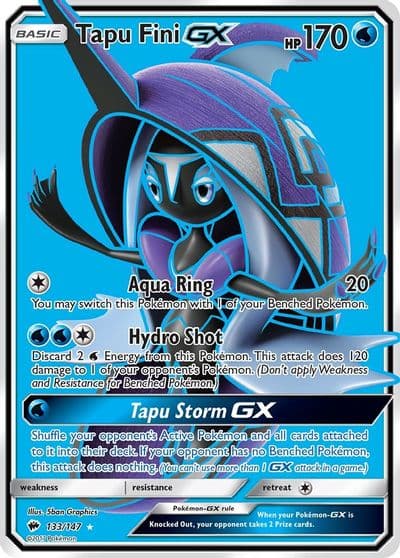 Tapu Fini GX (Full Art) SM - Burning Shadows Pokemon card
