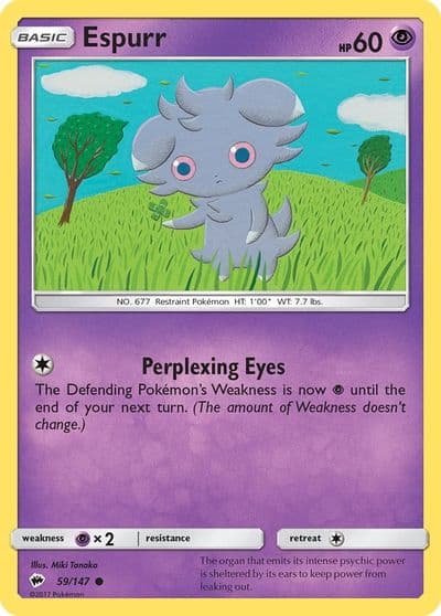 Espurr SM - Burning Shadows Pokemon card