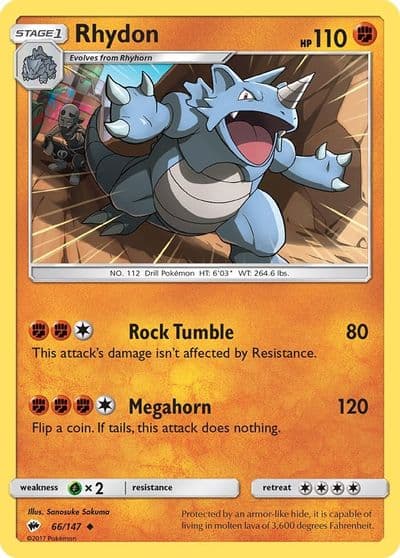 Rhydon SM - Burning Shadows Pokemon card