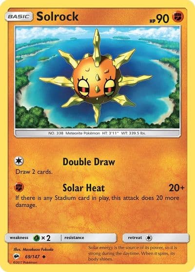 Solrock SM - Burning Shadows Pokemon card