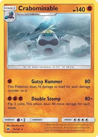 Crabominable SM - Burning Shadows Pokemon card