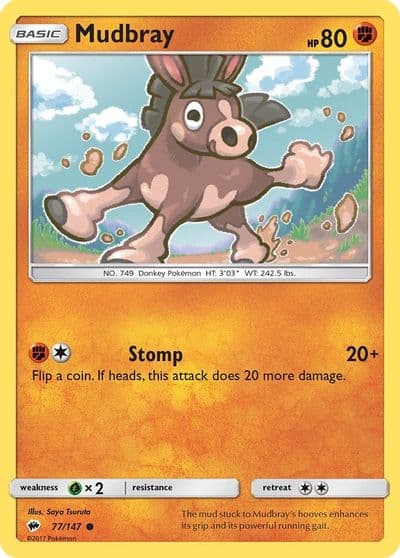 Mudbray SM - Burning Shadows Pokemon card