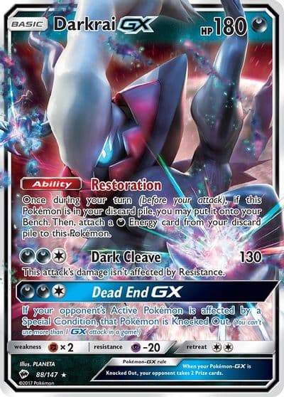 Darkrai GX SM - Burning Shadows Pokemon card