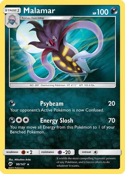 Malamar SM - Burning Shadows Pokemon card