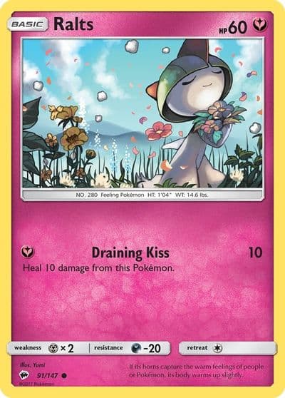 Ralts SM - Burning Shadows Pokemon card