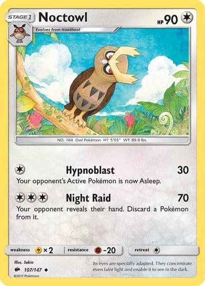 Noctowl SM - Burning Shadows Pokemon card