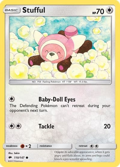 Stufful SM - Burning Shadows Pokemon card