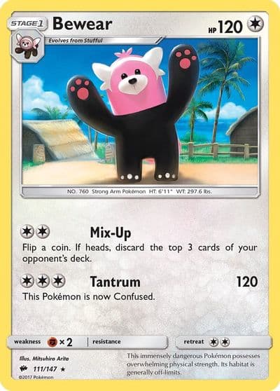Bewear SM - Burning Shadows Pokemon card